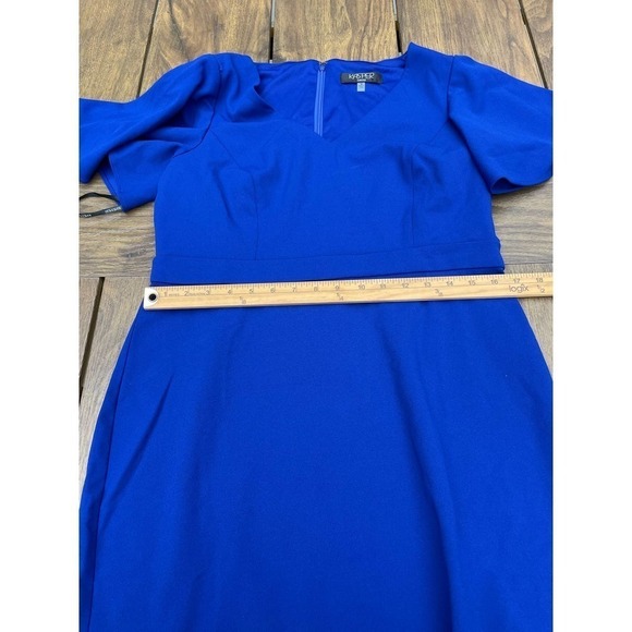 Kasper Women's Flutter-Sleeve Sheath Dress size M royal blue - Picture 9 of 12